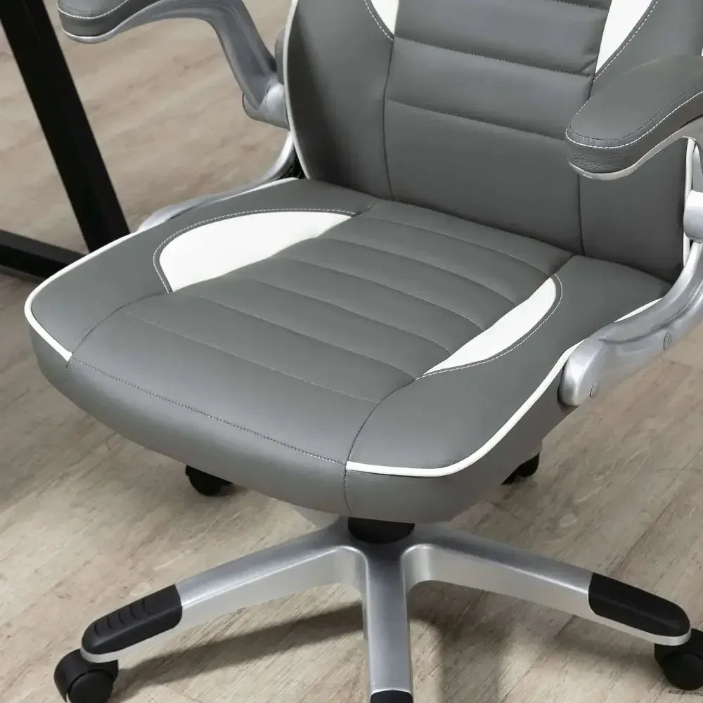 Racing Gaming Chair Height Adjustable Swivel Chair with Flip up Armrests - Ergo Heights