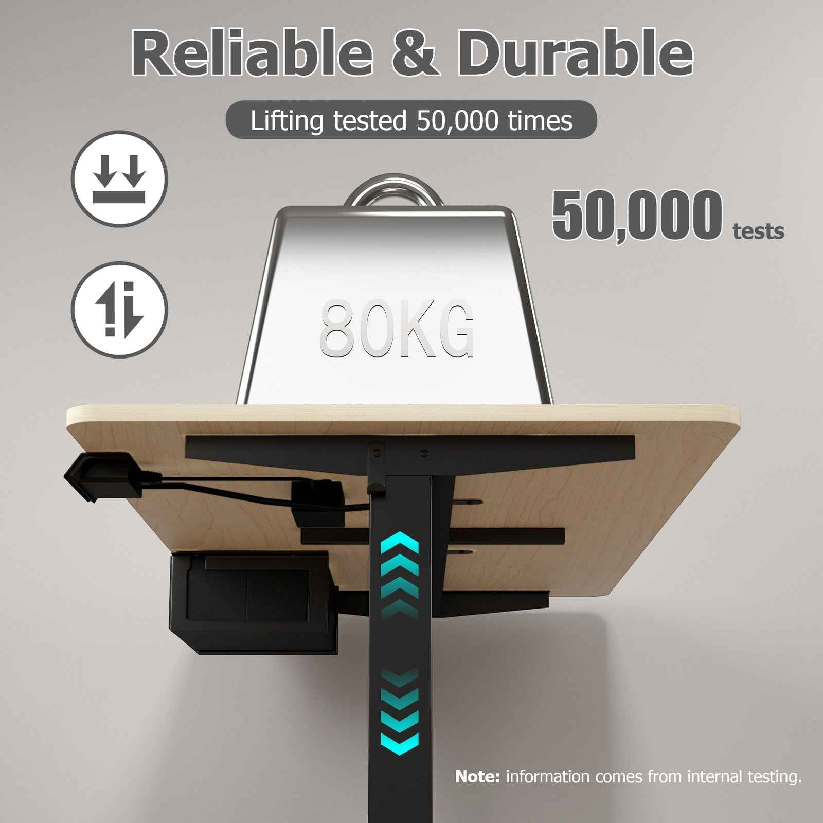 Electric Height Adjustable Standing Desk with Drawer - Ergo Heights