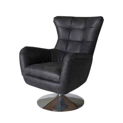 Gallery Bristol Top Grain Leather Swivel Chair - Ergo Heights