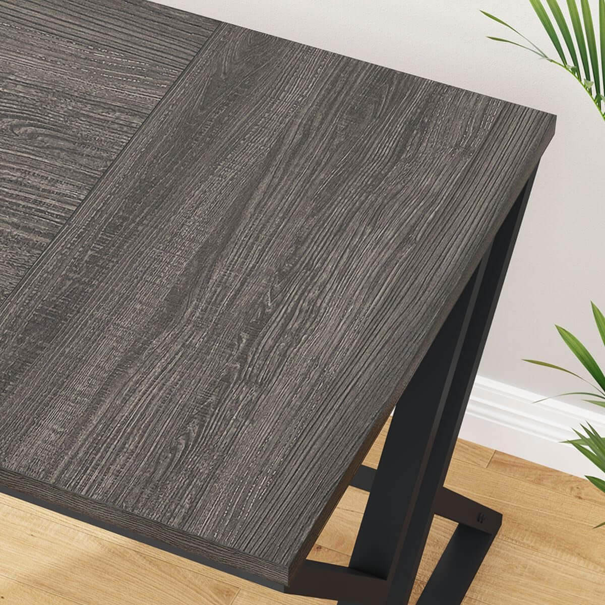 Large Office Desk 180cm | Spacious Home Office Workstation | Dark Grey - Ergo Heights
