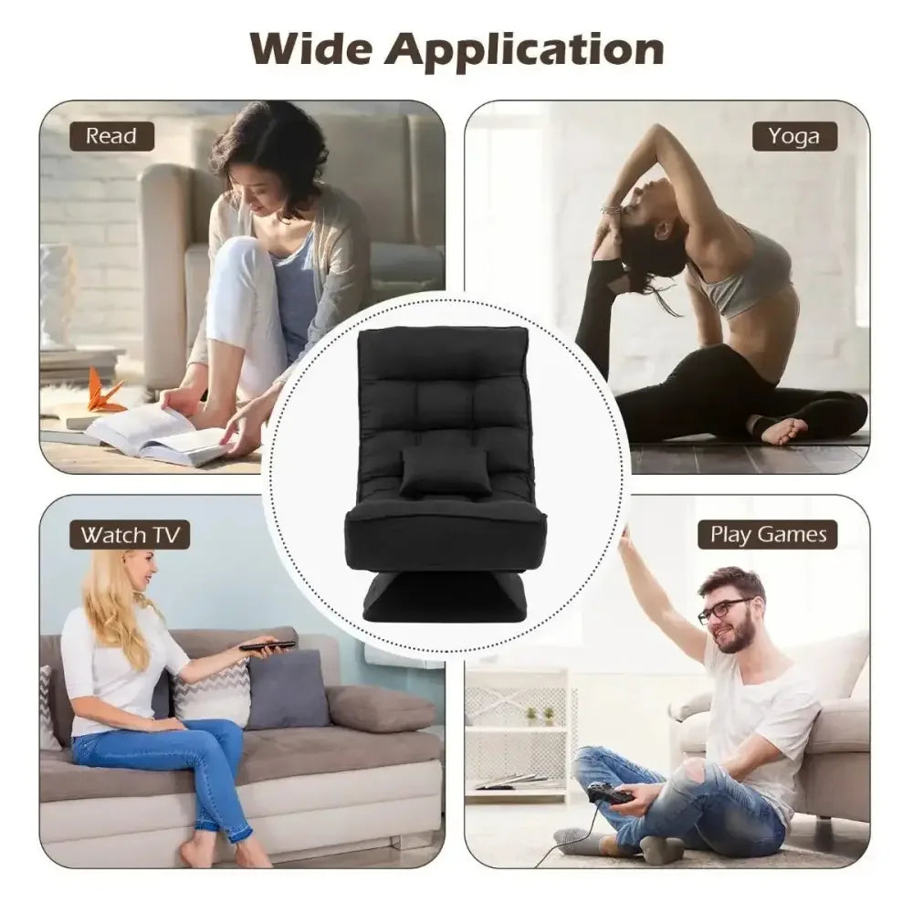 Adjustable floor chair with ergonomic lumbar support - Ergo Heights