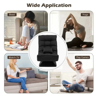 Adjustable floor chair with ergonomic lumbar support - Ergo Heights