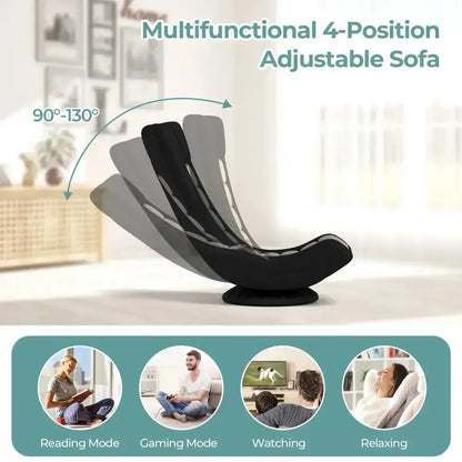 360 Swivel Gaming Chair Adjustable Folding Floor Sofa - Ergo Heights