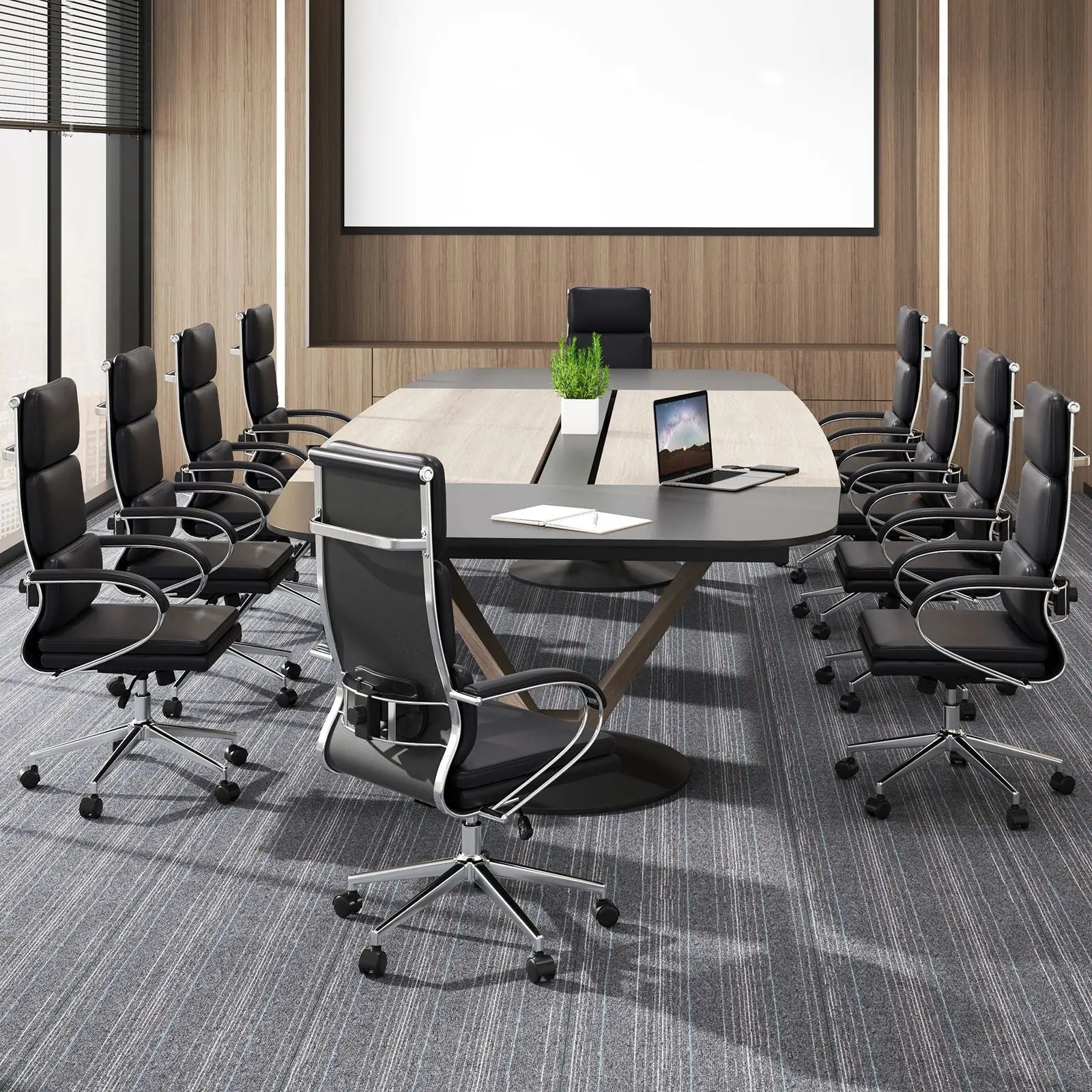 Ergonomic Leather Office Chair Executive Chair with Rocking Function