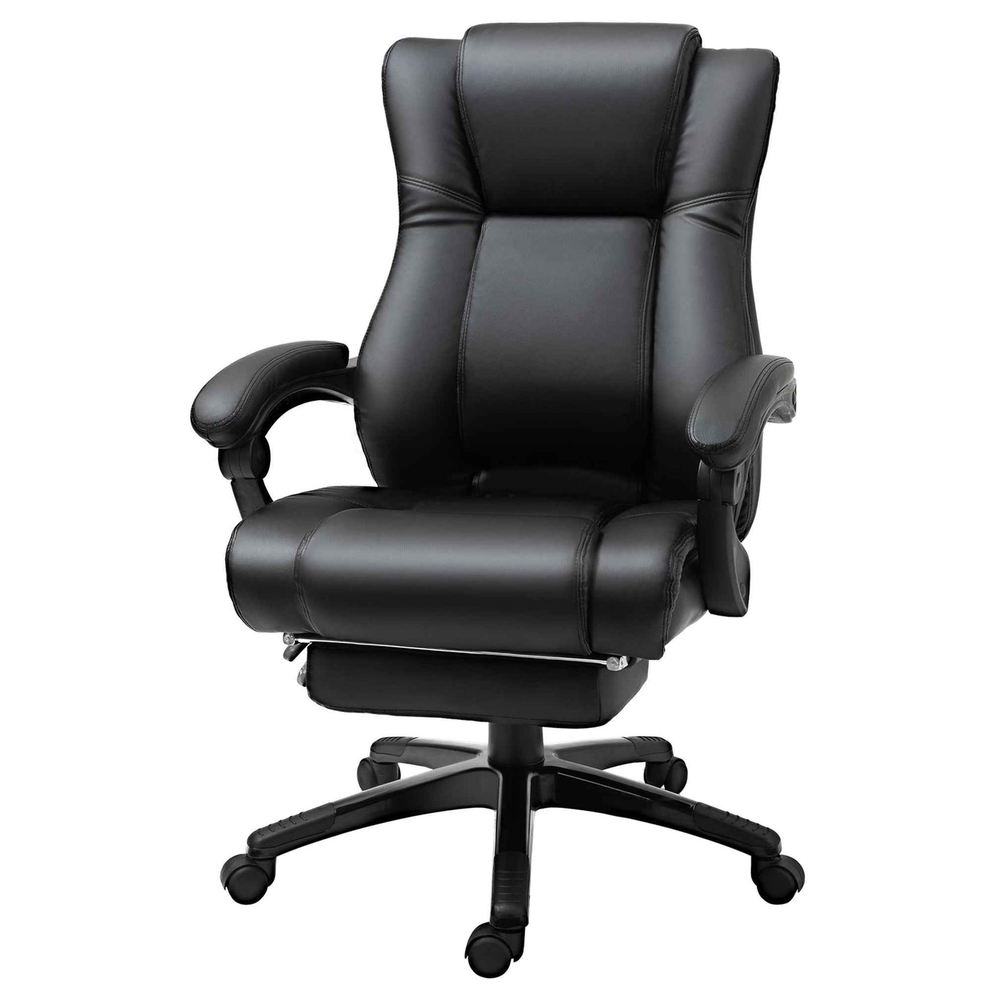 PU Leather Executive Office Chair with Foot Rest - Ergo Heights