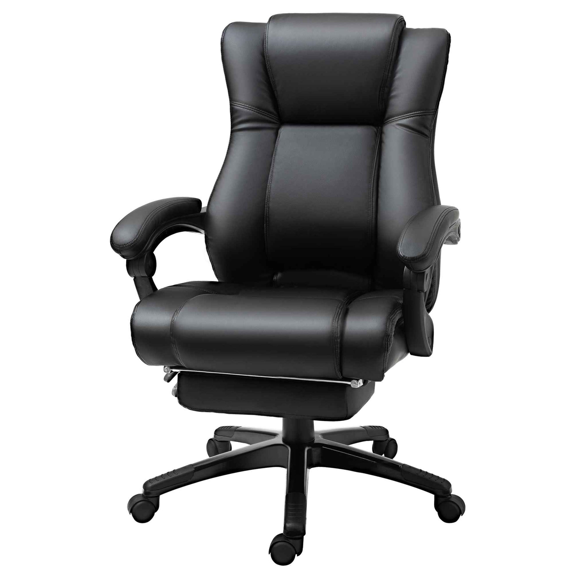 PU Leather Executive Office Chair with Foot Rest - Ergo Heights