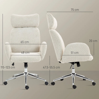 Desk Chair with Adjustable Headrest, Spring Pack, Office Chair