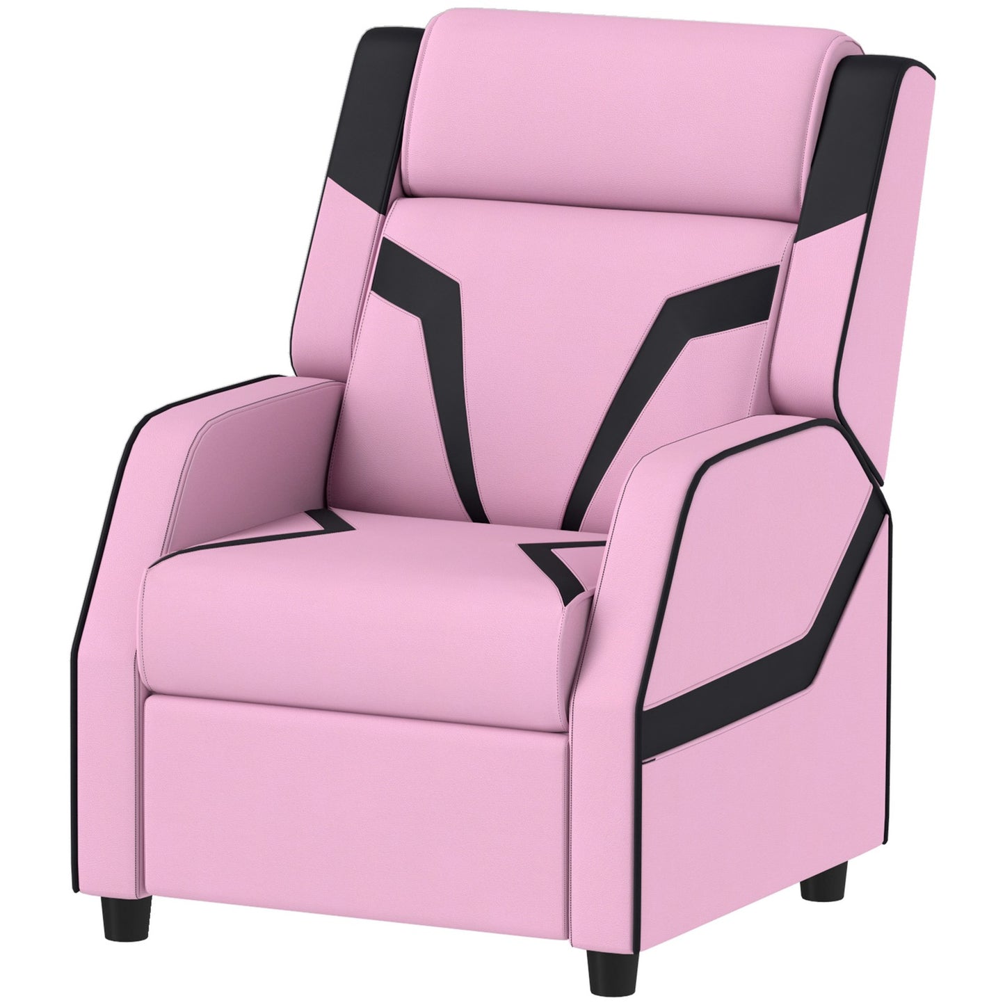 AIYAPLAY Kids Recliner, PU Leather Toddler Armchair Gaming Chair, Pink