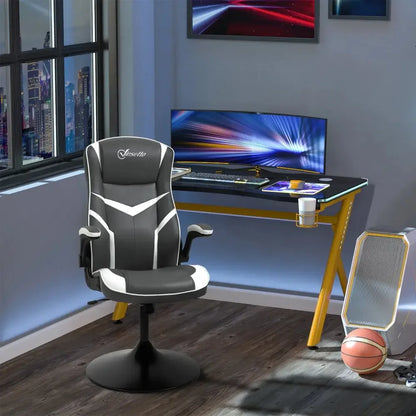 Vinsetto Gaming Chair Ergonomic with Adjustable Height PVC Leather - Ergo Heights