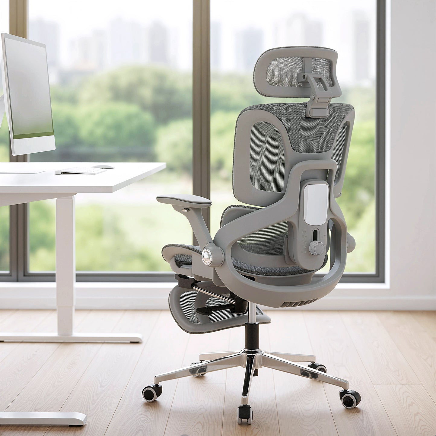 Ergonomic Office Chair with Separated Backrest, High Back Mesh Desk Chair