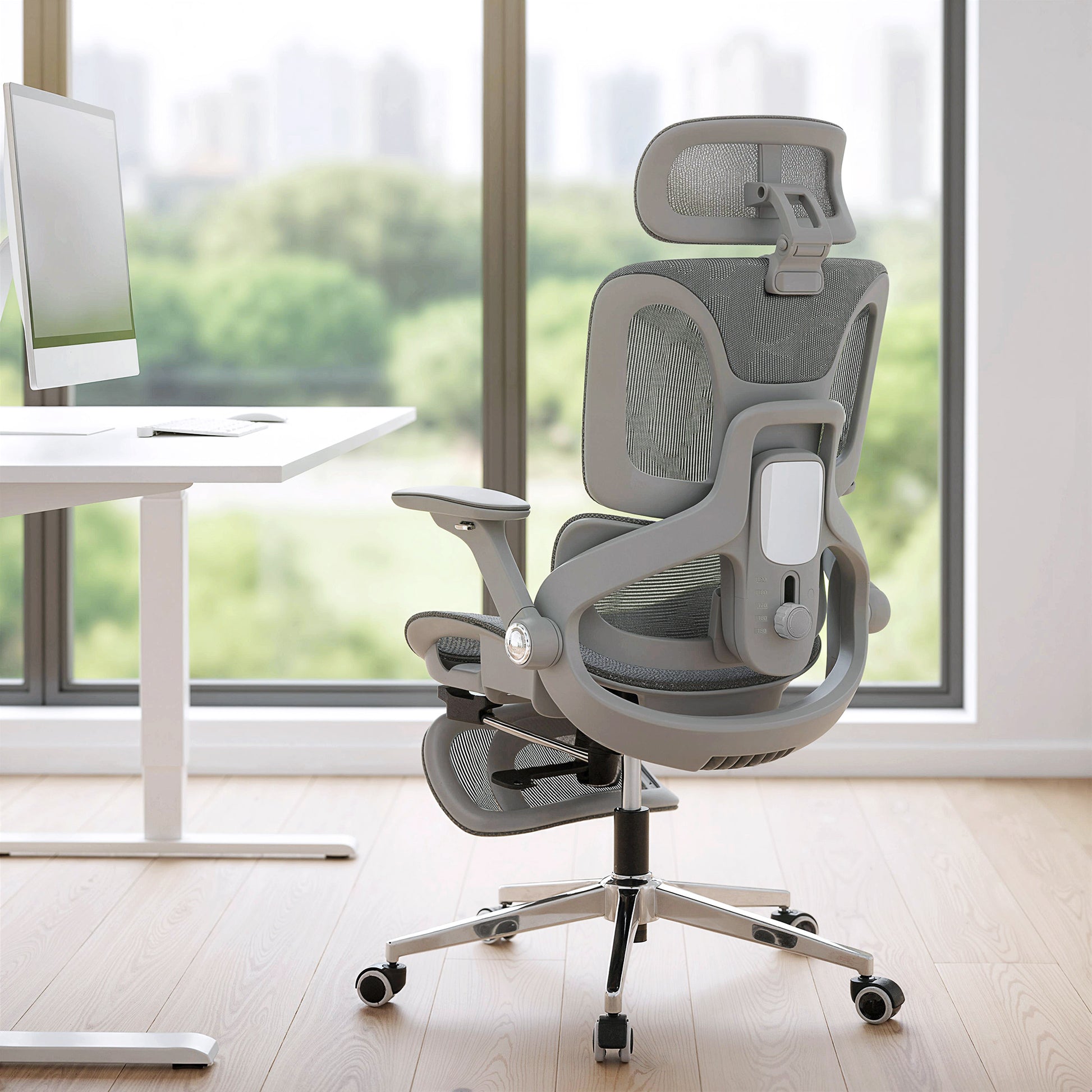 Ergonomic Office Chair with Separated Backrest, High Back Mesh Desk Chair