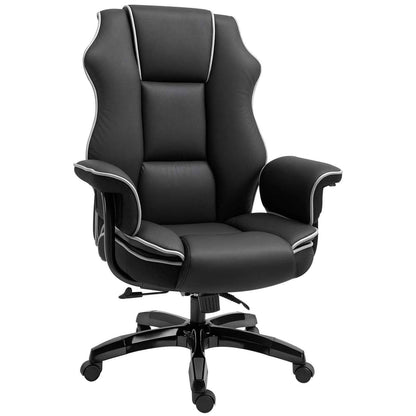 Black PU Executive Office Chair with Recline & Style - Ergo Heights