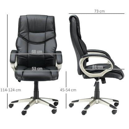 Executive Computer Office Desk Chair High Back Faux Leather Swivel Chair