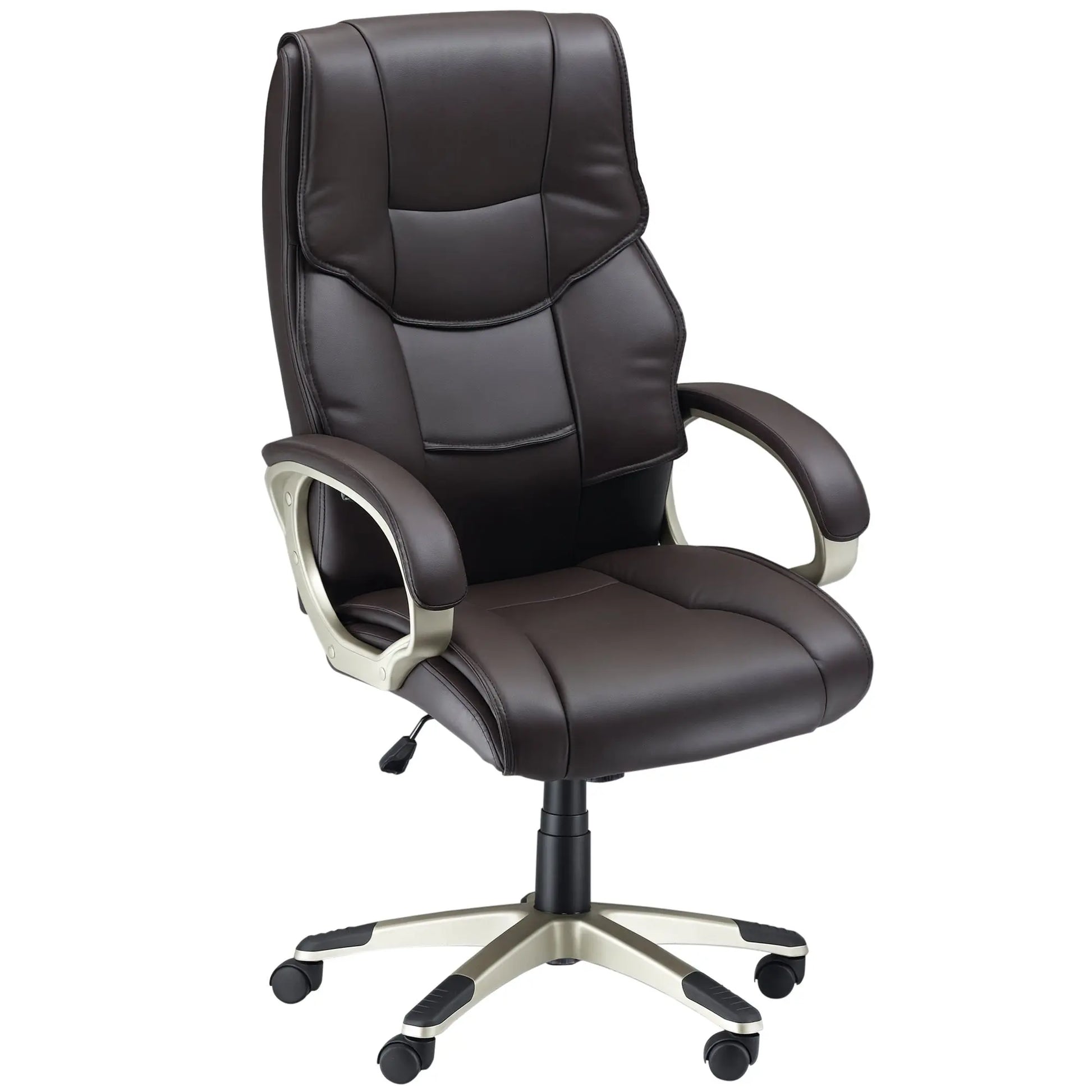 Executive Computer Office Desk Chair High Back Faux Leather Swivel Chair