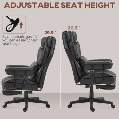 Office Chair, Ergonomic Desk Chair with Foot Rest, Lumbar Support