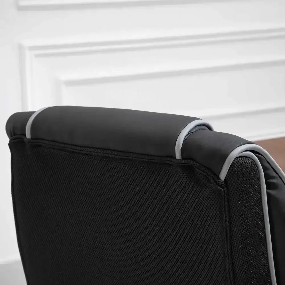 Black PU Executive Office Chair with Recline & Style - Ergo Heights