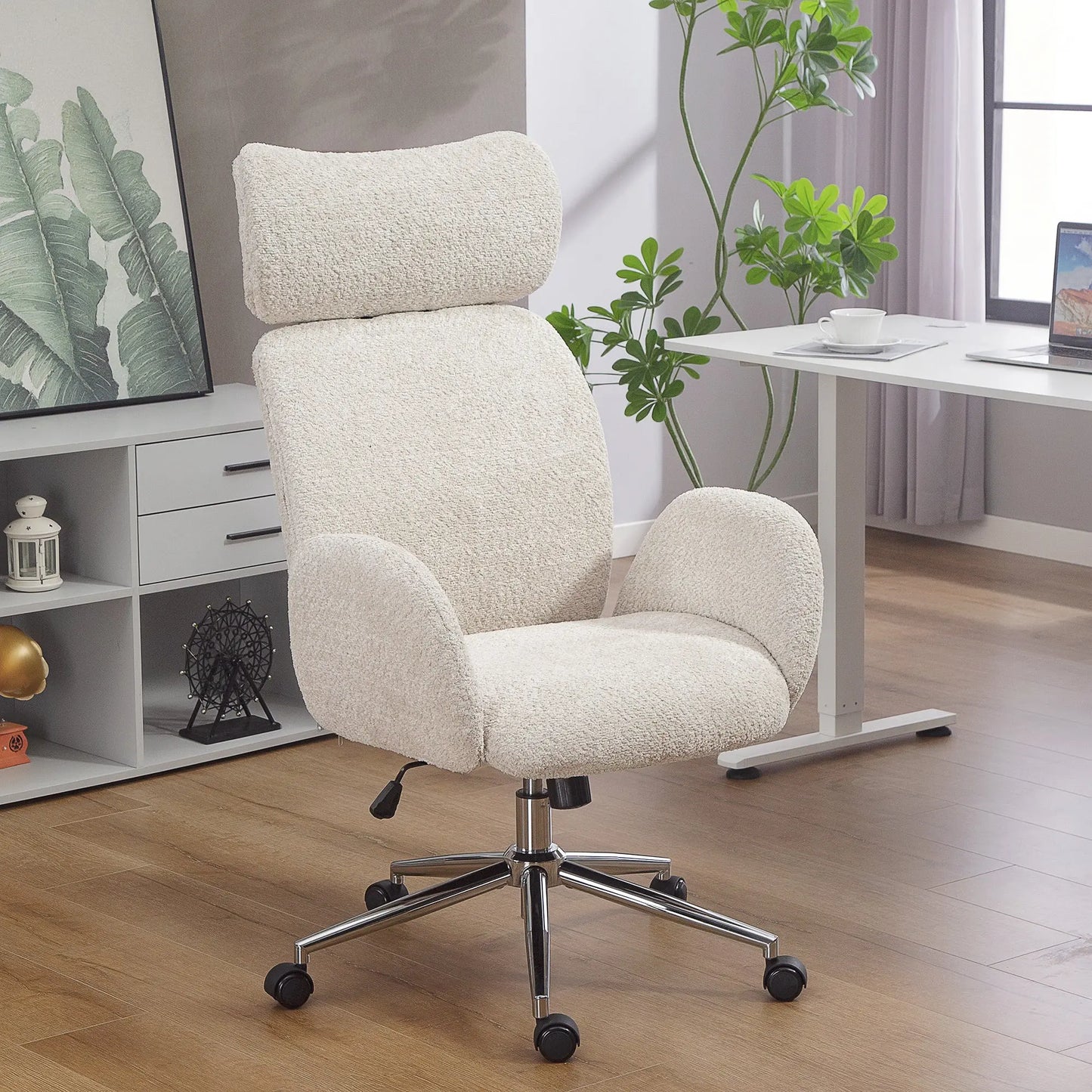 Desk Chair with Adjustable Headrest, Spring Pack, Office Chair