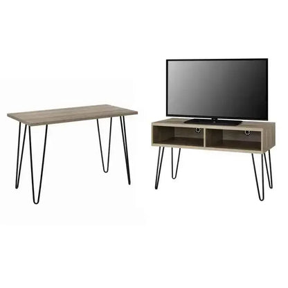 Adlai Metal Writing Desk with Sturdy Base - Ergo Heights