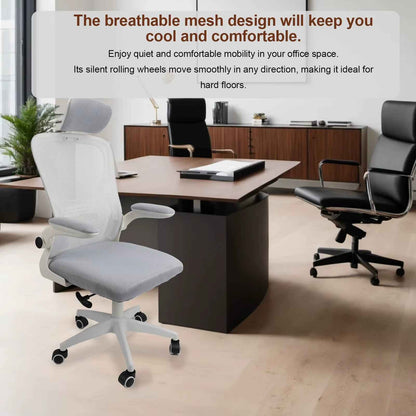 Office Chair with Lumbar Support & 3D Headrest - Ergo Heights