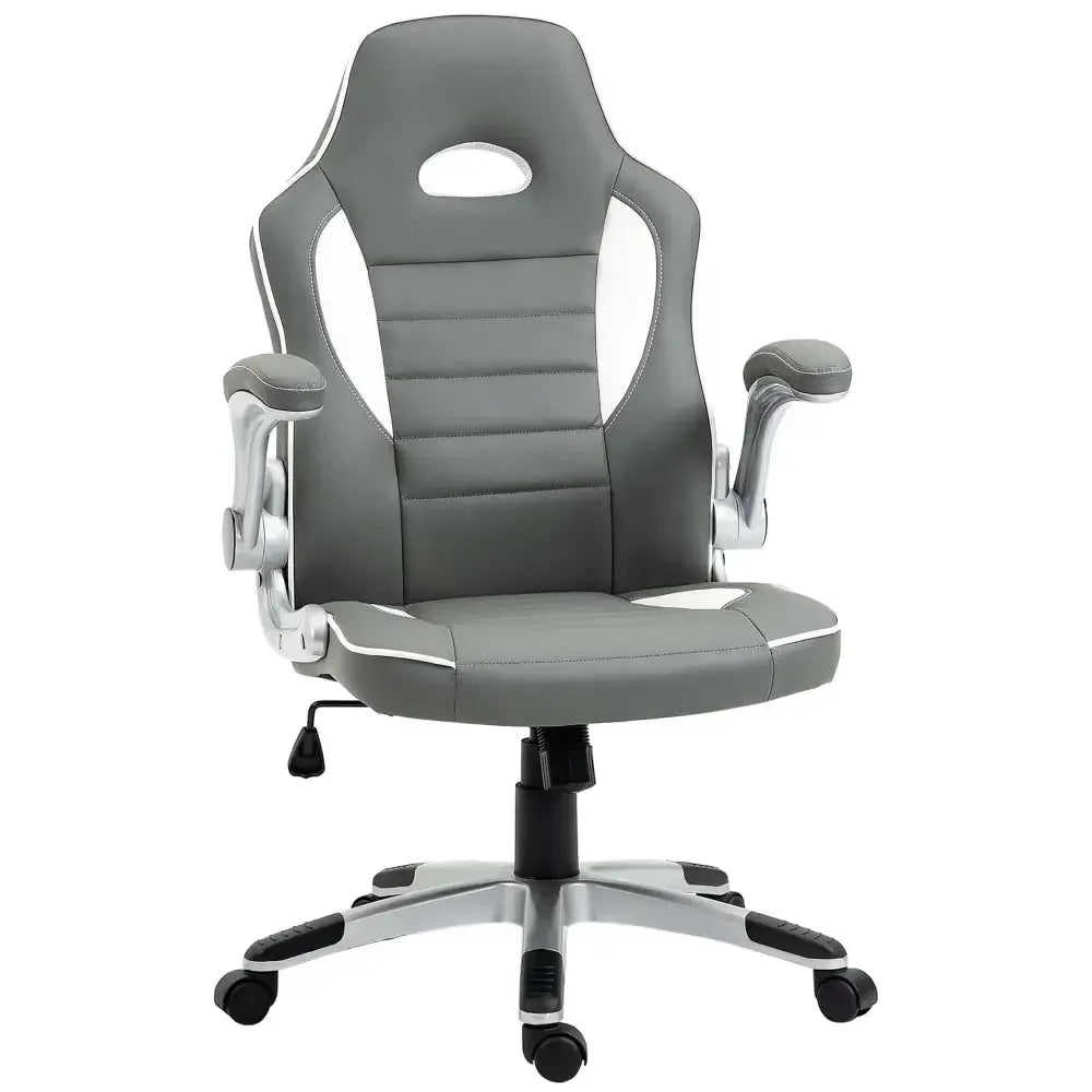 Racing Gaming Chair Height Adjustable Swivel Chair with Flip up Armrests - Ergo Heights