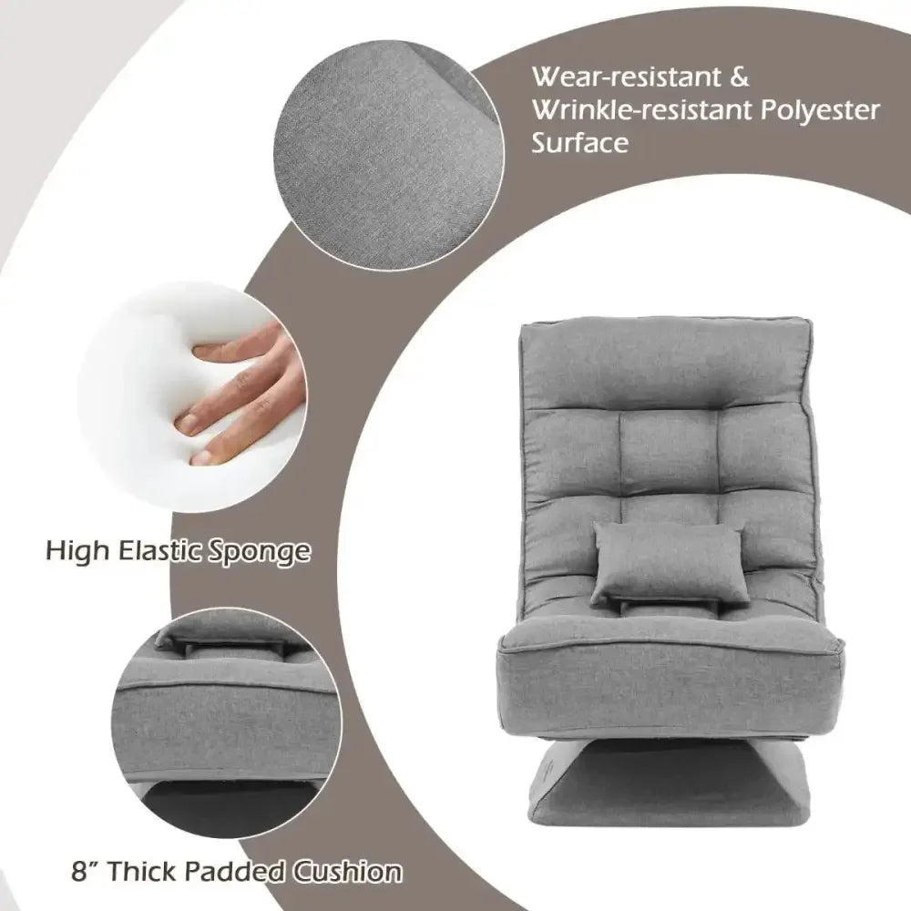 Adjustable floor chair with ergonomic lumbar support - Ergo Heights