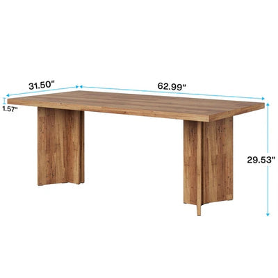 Wooden Walnut Finish Office Desk – 160 cm
