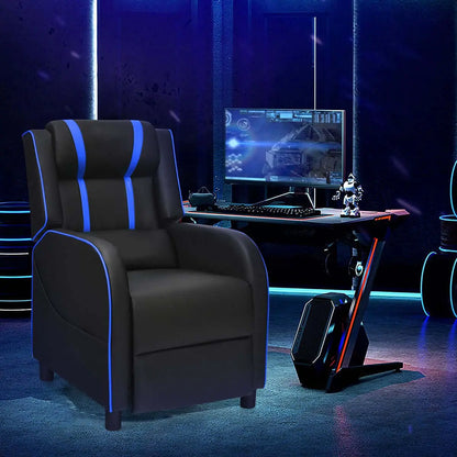 Adjustable Gaming Chair with Footrest Headrest and Lumbar Support