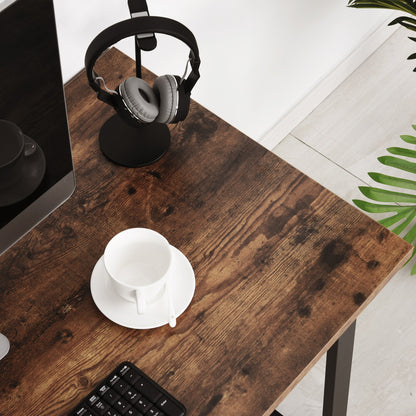 Industrial Writing Desk Simple Study Desk Metal Legs Home Office Workstation