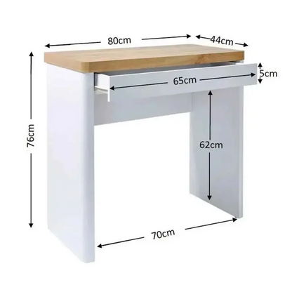 Compact Oak Desk for Small Spaces - Ergo Heights