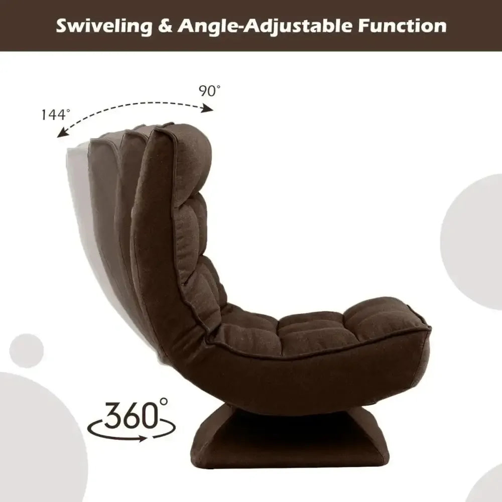 Adjustable floor chair with ergonomic lumbar support - Ergo Heights
