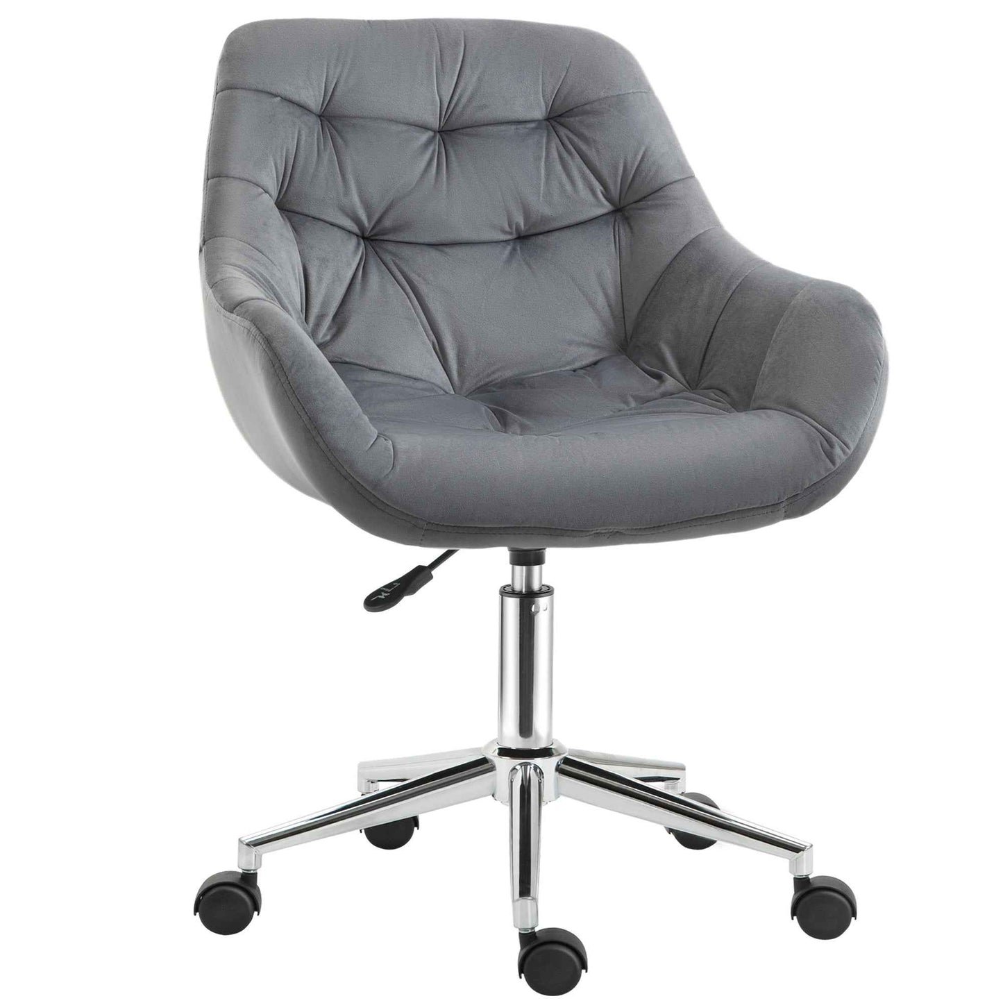Luxurious Velvet Home Office Chair with Adjustable Height and Arm Support for Ultimate Comfort