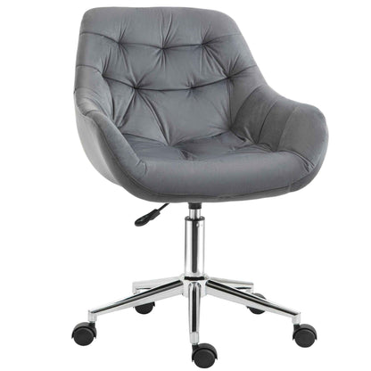 Luxurious Velvet Home Office Chair with Adjustable Height and Arm Support for Ultimate Comfort