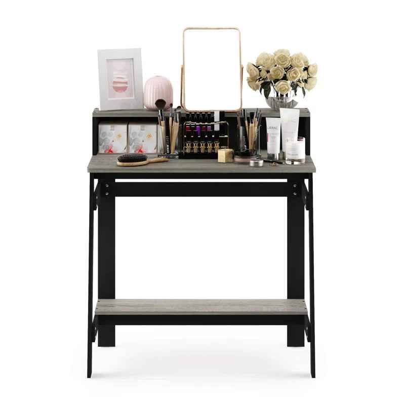 Annie Study Desk with Hutch and 3 Tiers - Ergo Heights