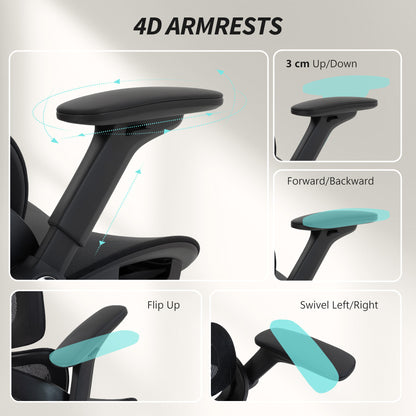 Ergonomic Office Chair with Separated Backrest, High Back Mesh Desk Chair