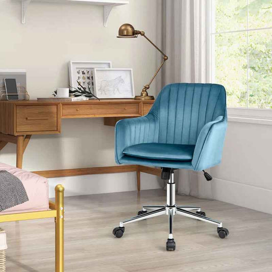 Aguinaldo Velvet Task Chair - Comfortable for Home Office - Ergo Heights