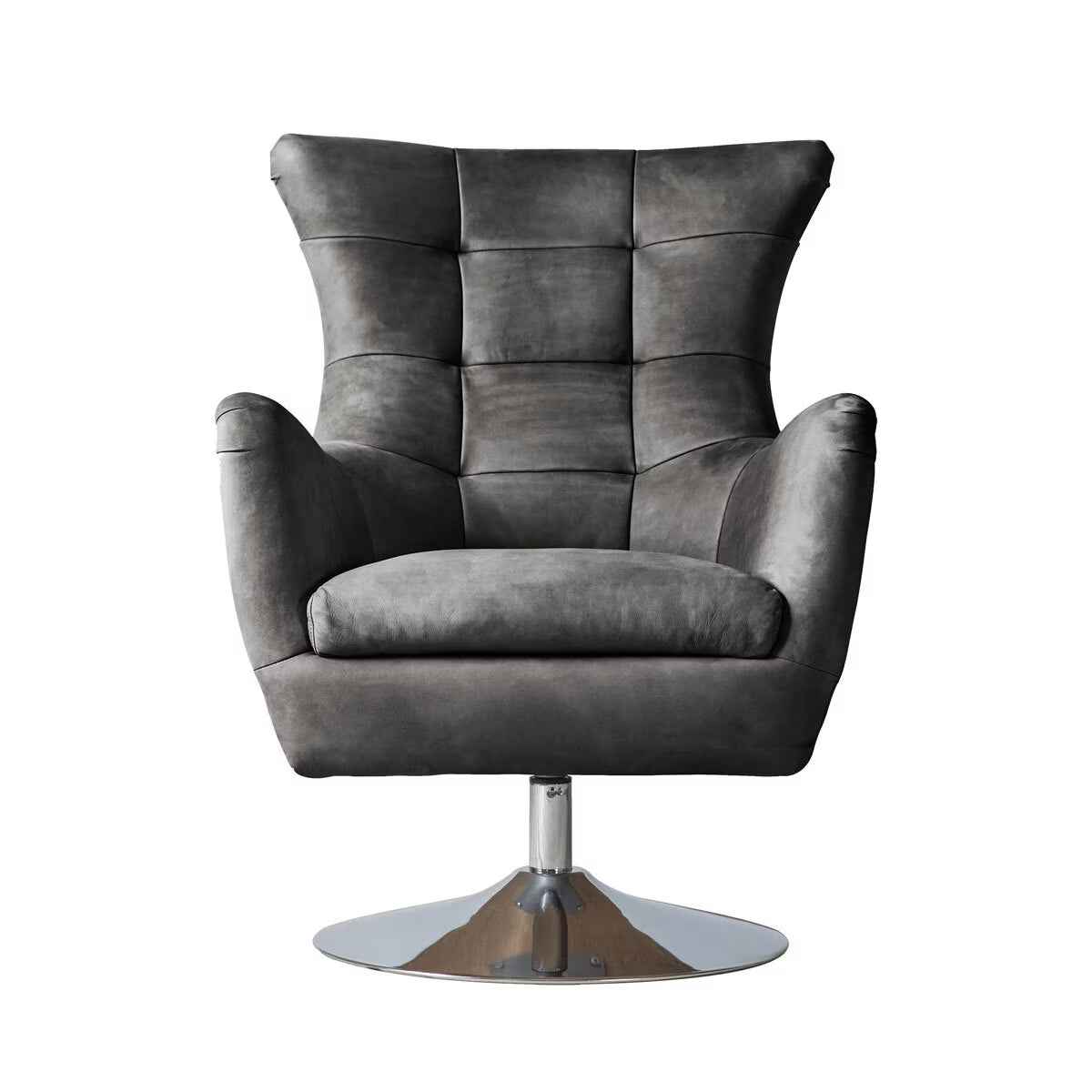 Gallery Bristol Top Grain Leather Swivel Chair - Ergo Heights
