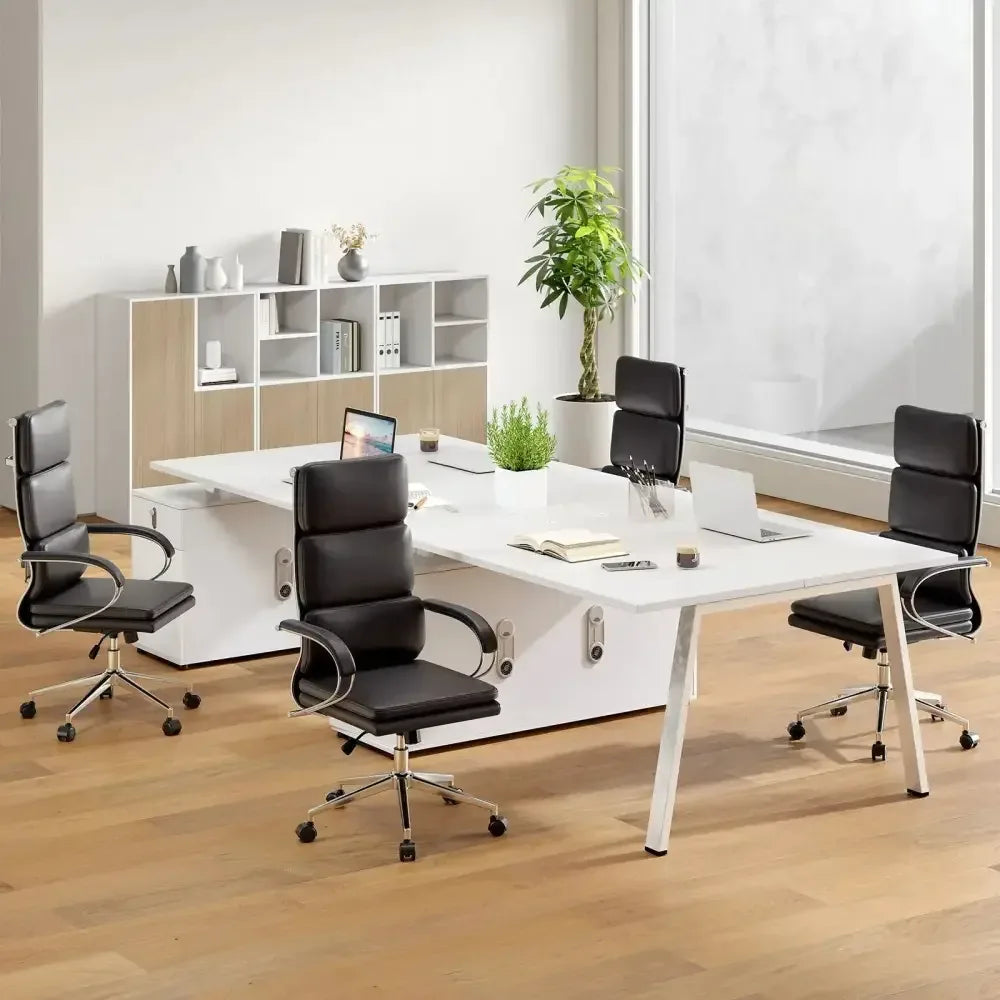 Executive Leather Chair with Ergonomic Comfort and Chrome Base - Ergo Heights
