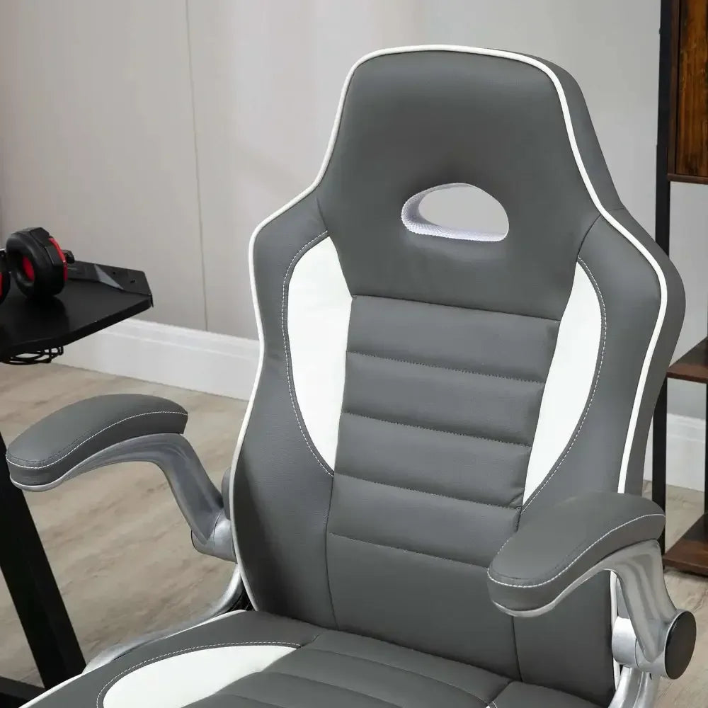 Racing Gaming Chair Height Adjustable Swivel Chair with Flip up Armrests - Ergo Heights