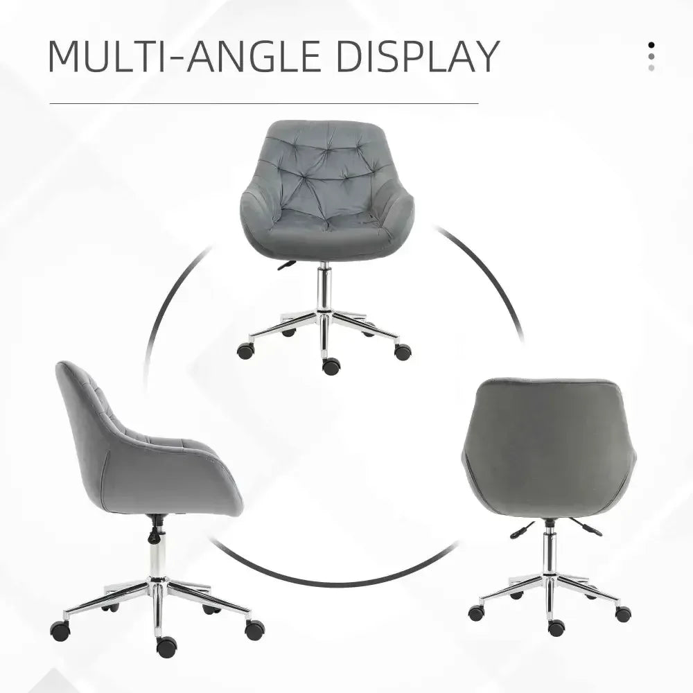 Velvet Home Office Chair with Adjustable Height - Ergo Heights
