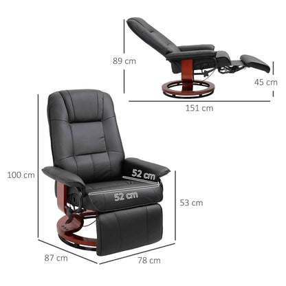 Reclining Armchair Office Chair with Footrest - Ergo Heights