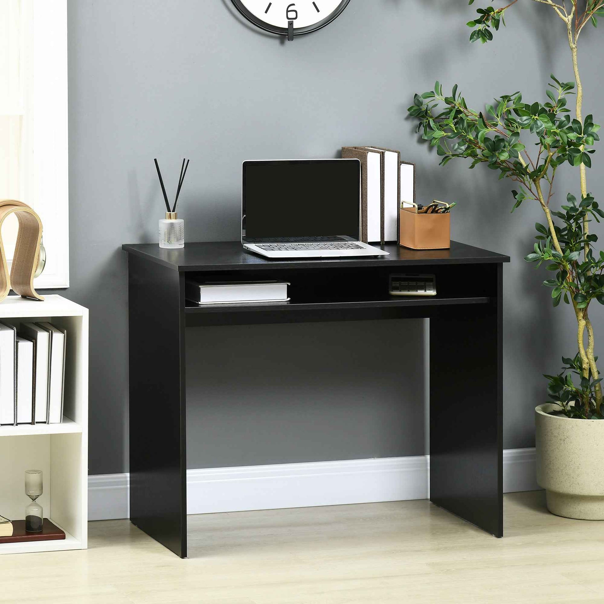 Writing Desk Laptop Table Workstation with Shelf Home Office - Ergo Heights