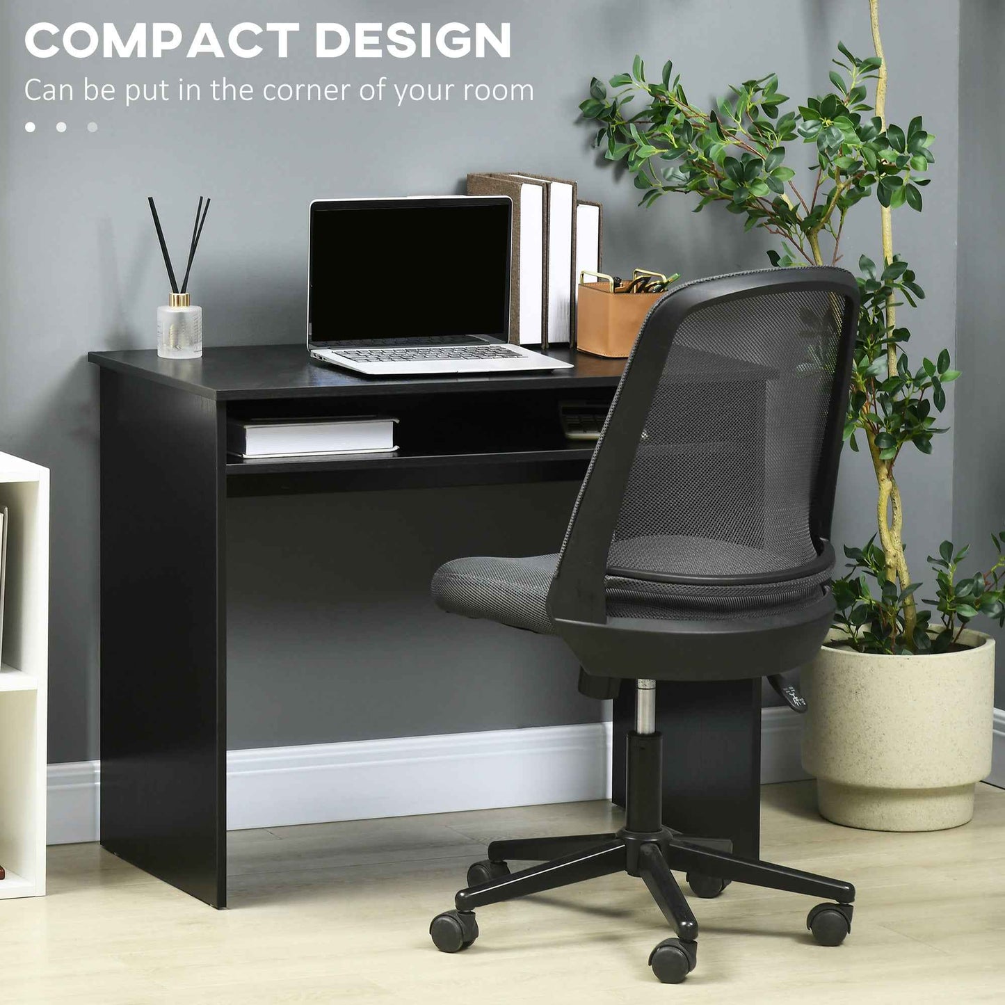 Writing Desk Laptop Table Workstation with Shelf Home Office - Ergo Heights