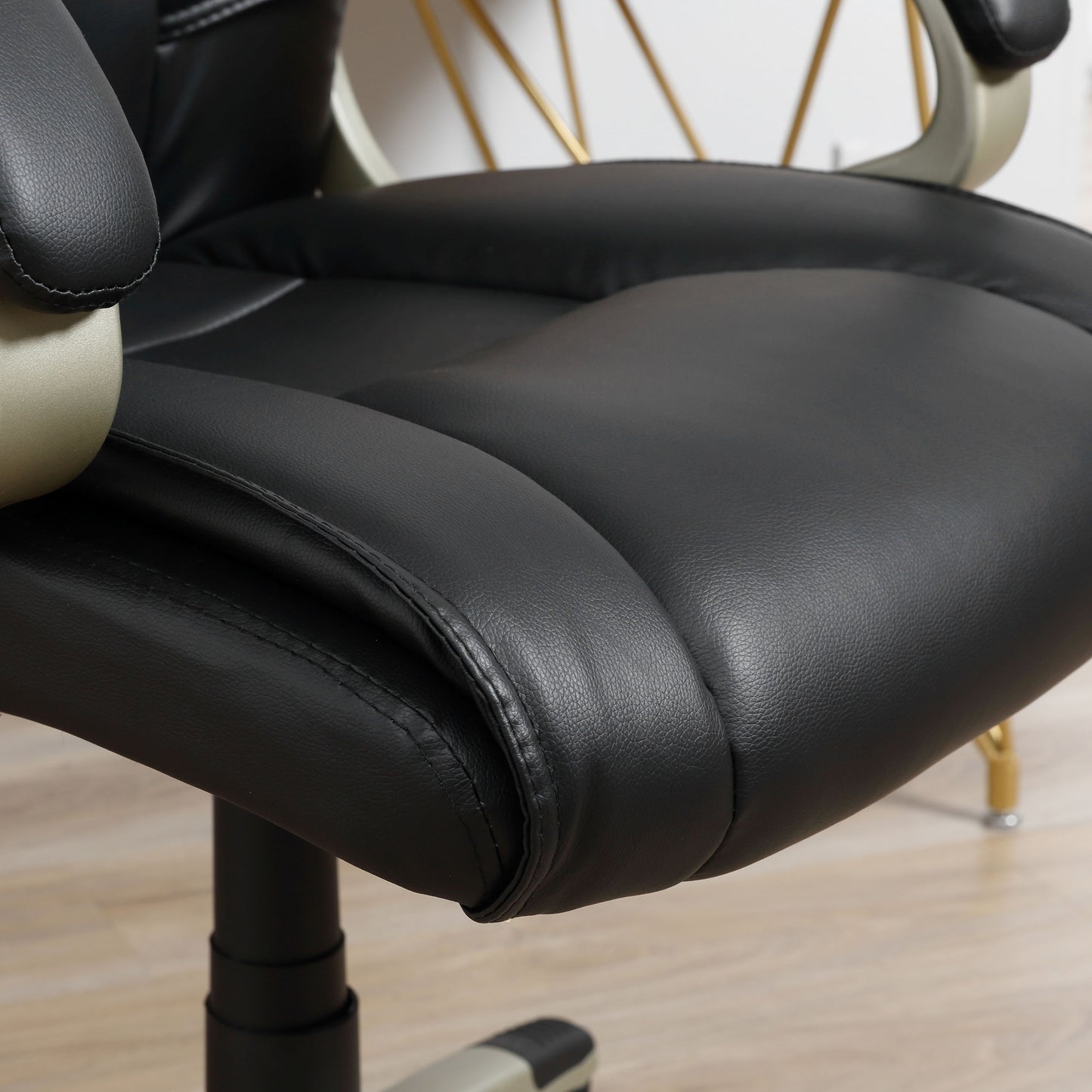 Executive Computer Office Desk Chair High Back Faux Leather Swivel Chair