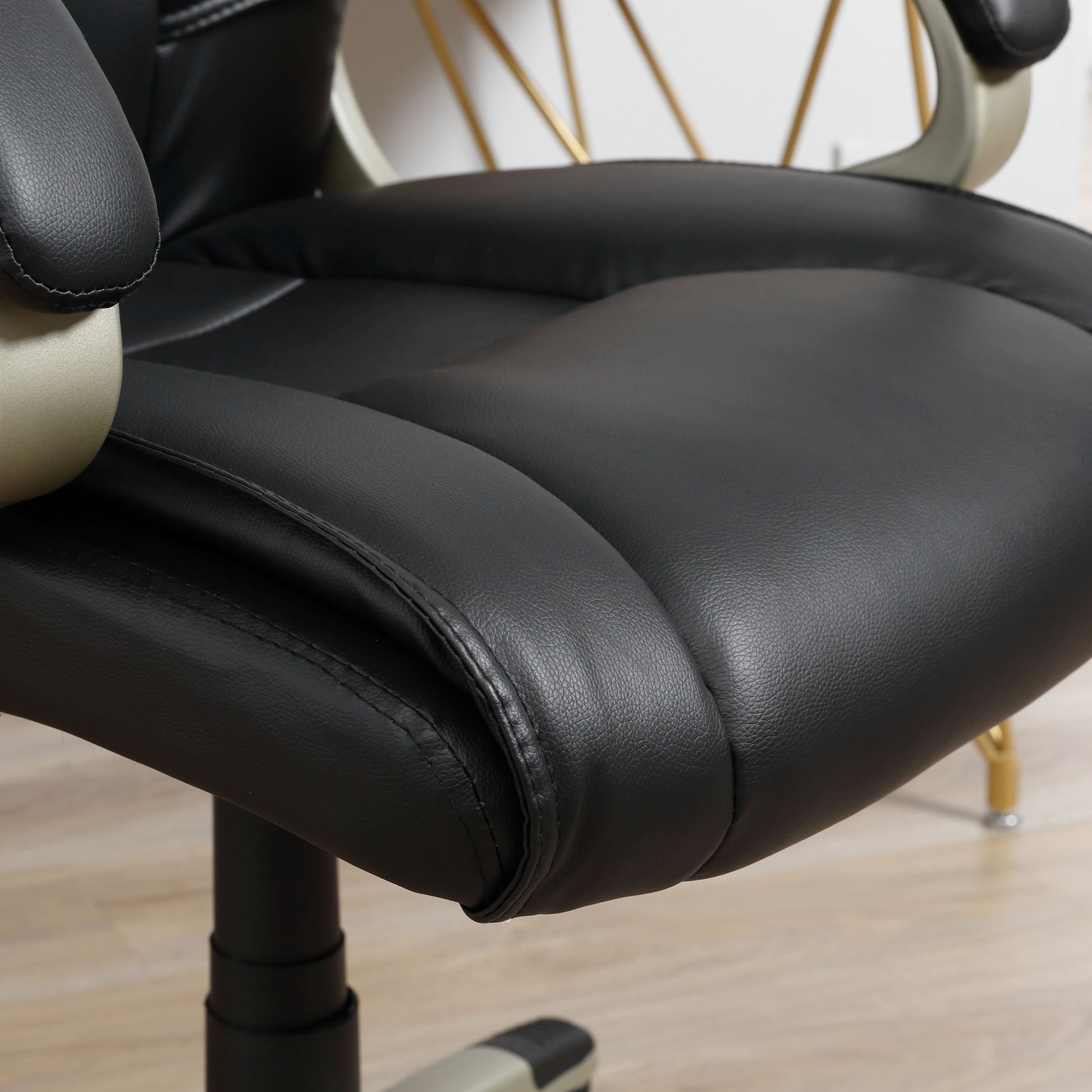 Executive Computer Office Desk Chair High Back Faux Leather Swivel Chair