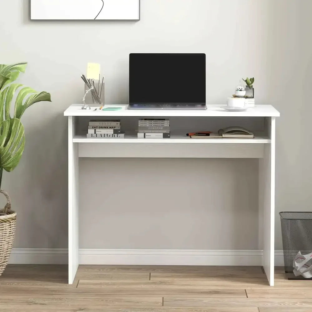 Writing Desk Workstation with Shelf and Laptop Table - Ergo Heights