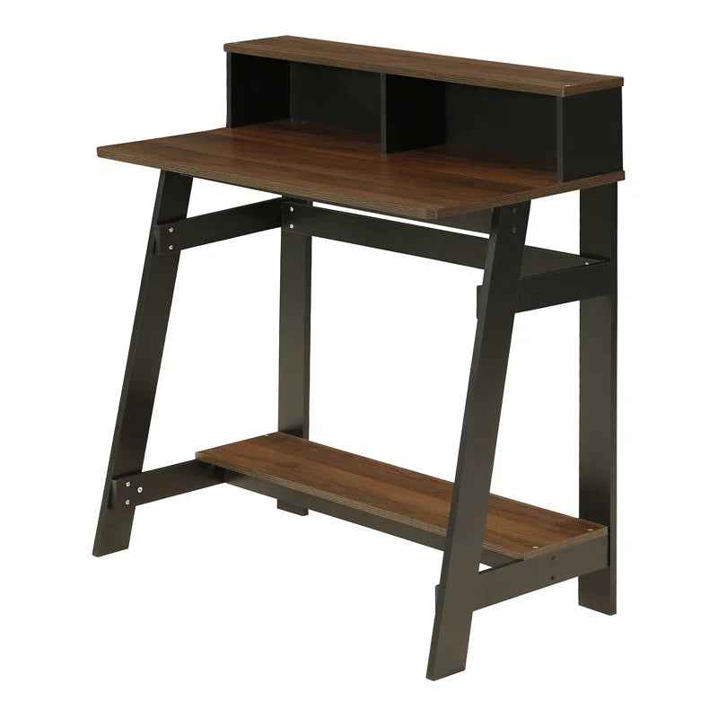 Annie Study Desk with Hutch and 3 Tiers - Ergo Heights