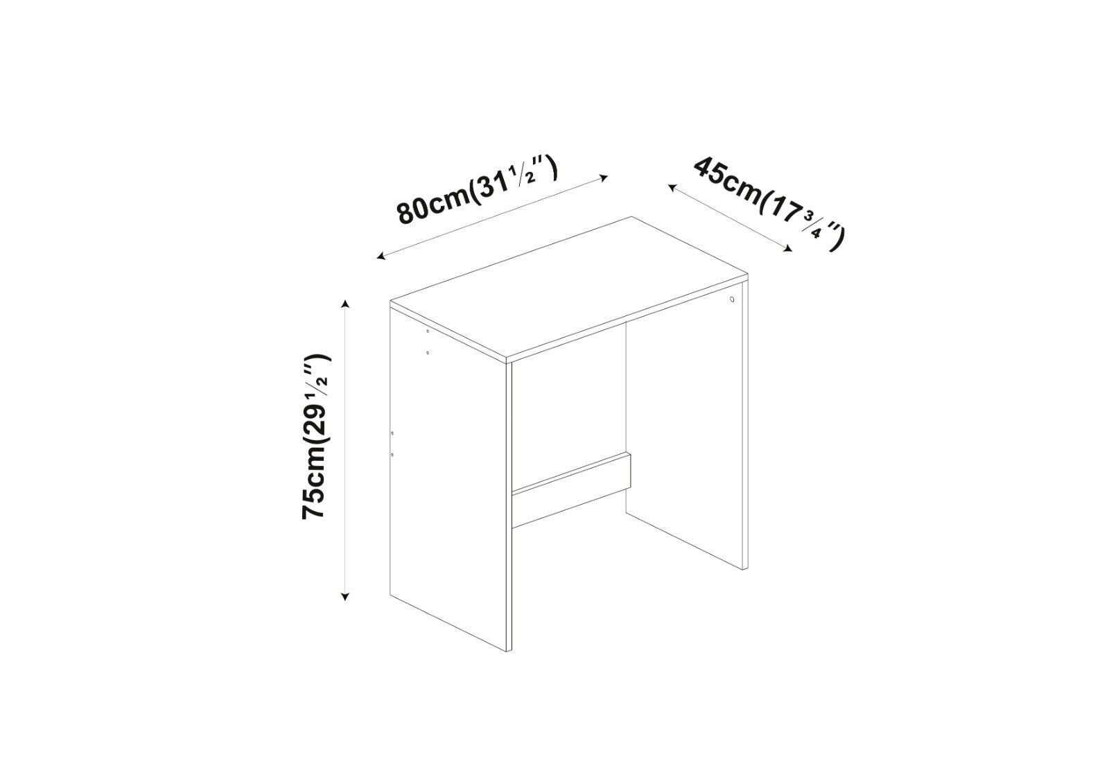 Small Compact Modern Computer PC Laptop Desk Study Table Home Office Workstation