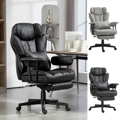 Office Chair, Ergonomic Desk Chair with Foot Rest, Lumbar Support