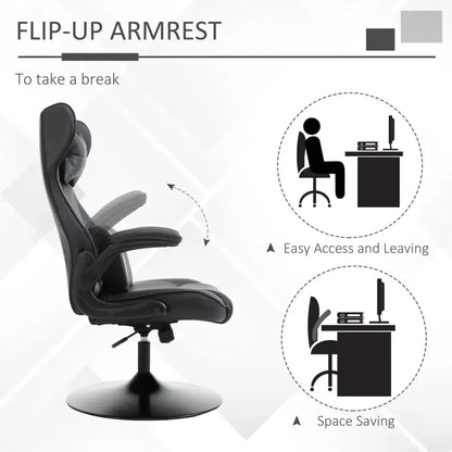 Gaming Chair Home Office Chair Swivel Pedestal Base Lumbar Support - Ergo Heights