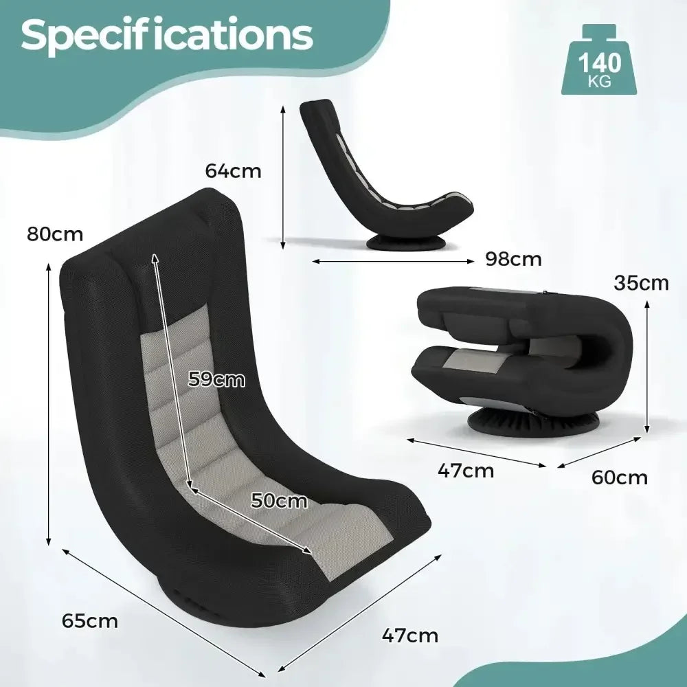 360 Swivel Gaming Chair Adjustable Folding Floor Sofa - Ergo Heights